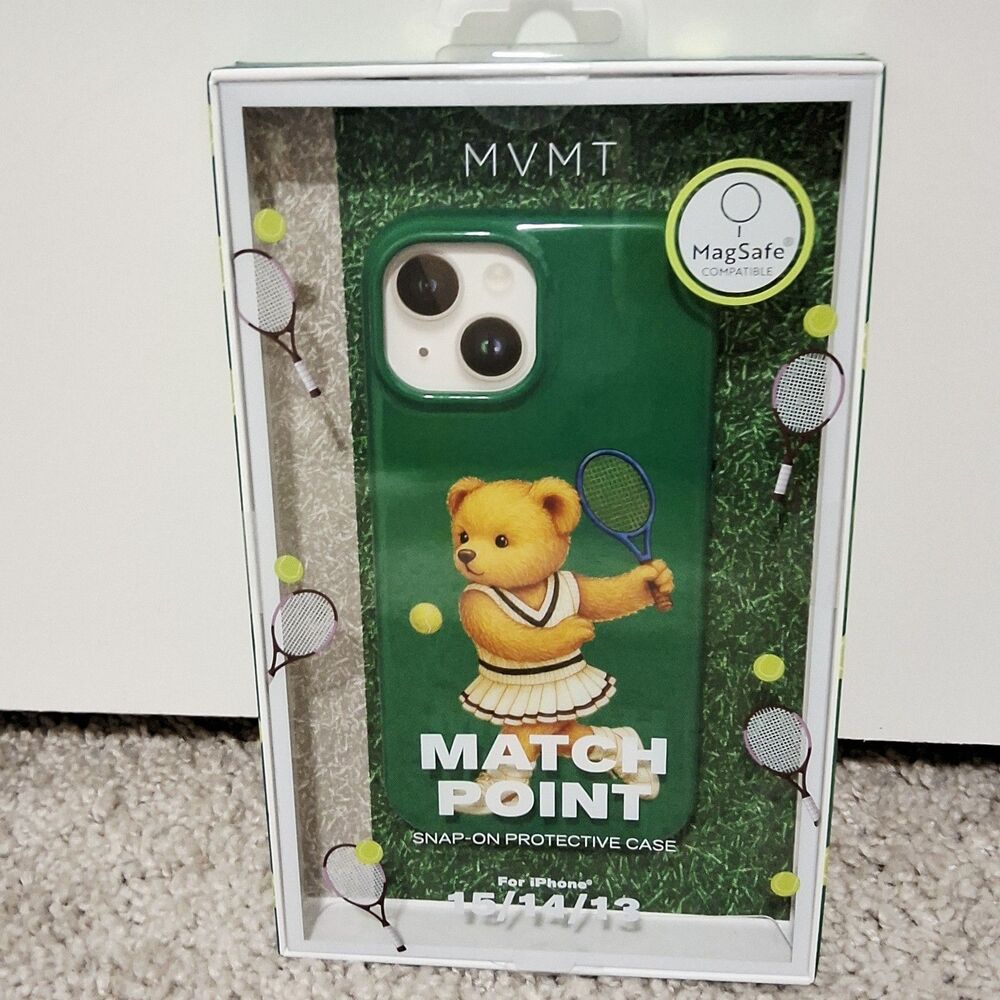 iPhone 15/14/13 MVMT Match Point Tennis Protective MagSafe Cellphone Case Green